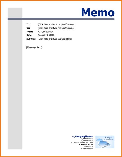 Free Microsoft Word Memo Template Free Word Template