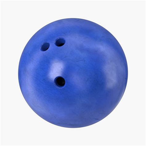 3d bowling ball blue