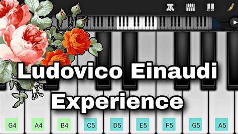 Ludovico Einaudi Experience Perfect Piano Easy Piano Tutorial Youtube