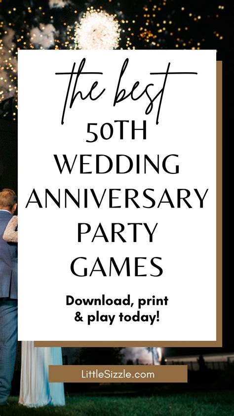 50th Anniversary Party Games Printable 50th Wedding Anniversary Ideas