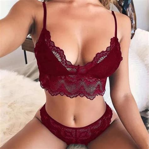 Injsatin Lingerie Sexy Avec N Ud Papillon Pour Femmes Ensemble Soutien