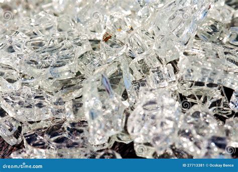 Broken Glass Crystals In The Big Car Accident Stock Image Image Of