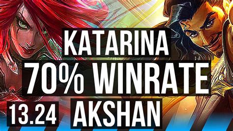 Katarina Vs Akshan Mid Winrate Dominating Kr Diamond