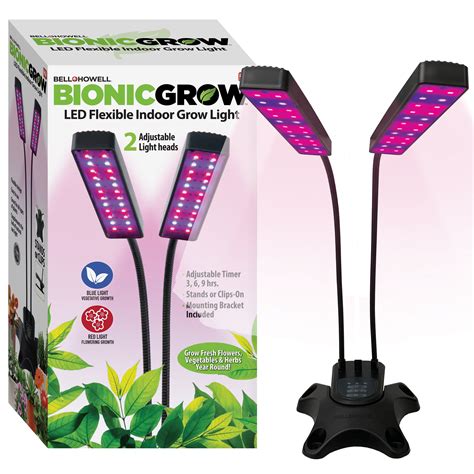 Bellhowell Bionic Grow Lamp Led Flexible Indoor Grow Light For Indoor Plants 2 Heads