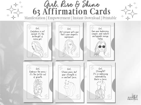 Printable Affirmation Cards Daily Positive Affirmation Quotes