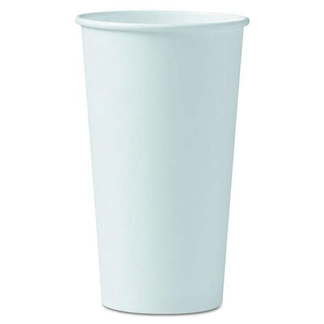 Solo Cup 420W 2050 PE 20 Oz White Single Poly Paper Hot Cup Case Of 600 Walmart