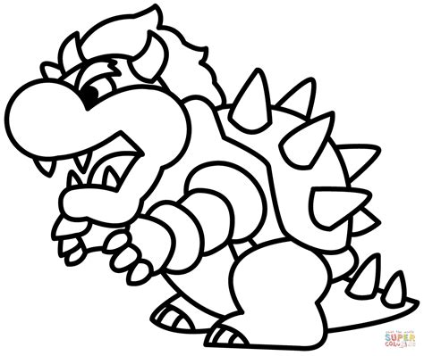 Bowser And Peach Coloring Page Coloring Pages