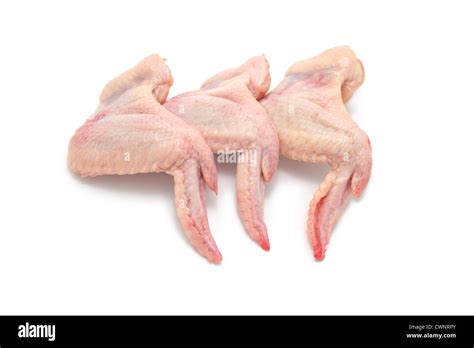 An Uncooked Chicken Wing Cut Out Stock Images Pictures Alamy