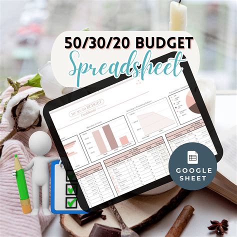 50 30 20 Budget Excel Template 50 30 20 Rule Excel Spreadsheet - Etsy