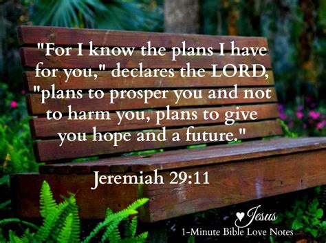 Jeremiah Verse For I Know The Plans I Have For You