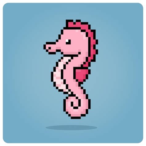 Premium Vector Seahorse In 8 Bit Pixel Art Pixel Animals For Game