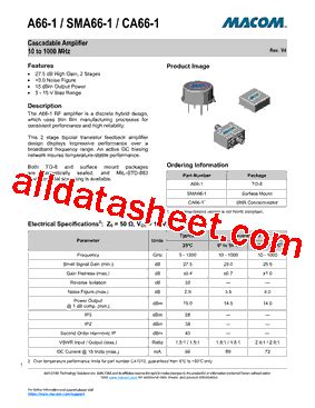 A66 1 15 Datasheet PDF M A Technology Solutions Inc