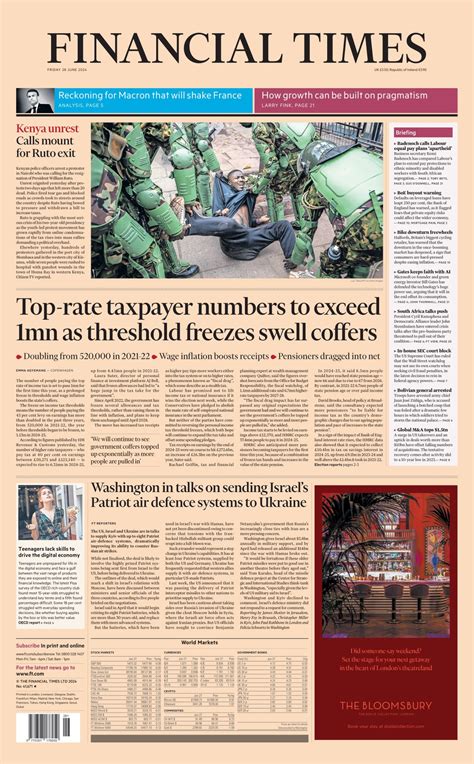 Financial Times Front Page Th Of June Tomorrow S Papers Today