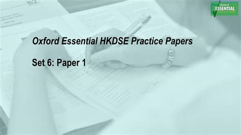 PDF Oxford Essential HKDSE Practice Papers Set 6 Paper 1 Change