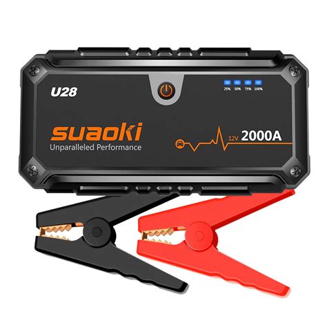 SUAOKI Multifunction Car Jump Starter Portable External Battery Charger 2000 Amp - Emergency ...