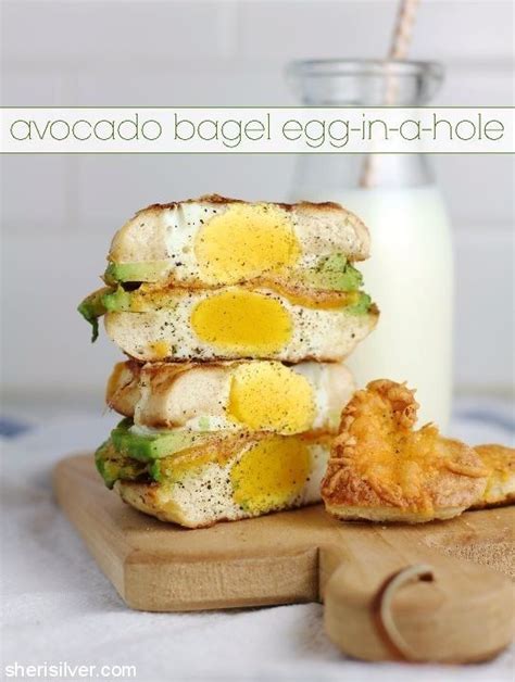 Avocado Bagel Egg In A Hole Best Breakfast EVER Sheri Silver