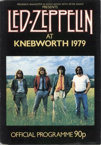 Led Zeppelin At Knebworth Ticket Uk Tour Programme Tour