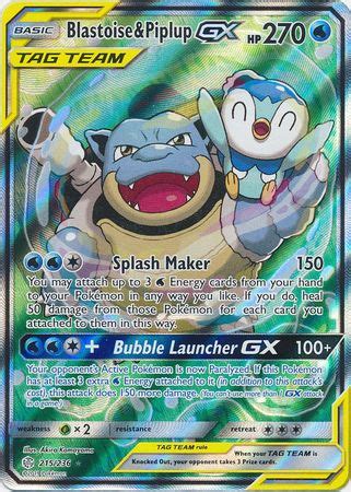 Blastoise Piplup Tag Team GX Alternate Art 215 236 Full Art