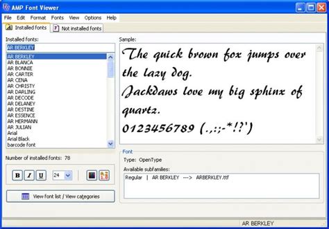 AMP Font Viewer - Download