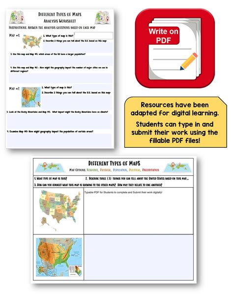 Free Different Types Of Maps Worksheet Download Free Different Types