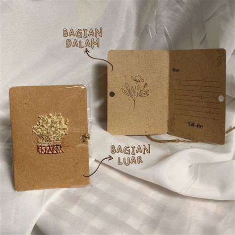 Jual Pcs Kartu Ucapan Greeting Card Rustic Edelweiss Bebas Custom