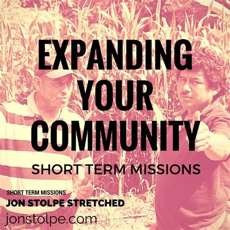 Expanding Your Community Jon Stolpe Stretched