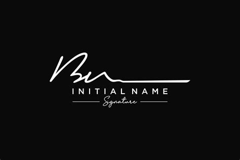 Initial BN signature logo template vector. Hand drawn Calligraphy lettering Vector illustration ...