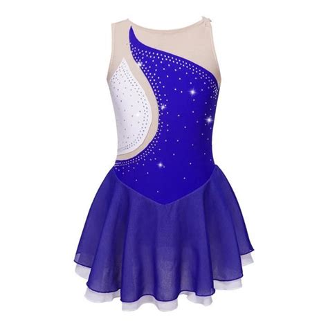 Iiniim Justaucorps Gymnastique Enfant Fille Strass Tutu Robe Ballet Danse Latine Patinage