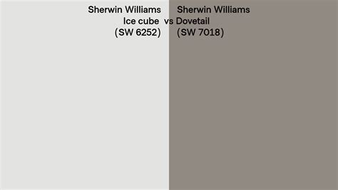 Sherwin Williams Ice Cube Vs Dovetail Side By Side Comparison