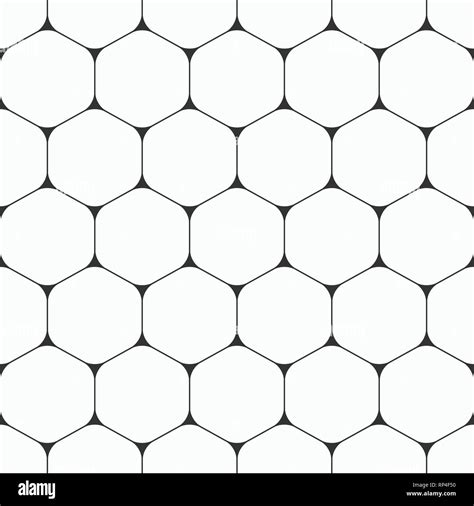 Vector Seamless Pattern Of Hexagons With Rounded Corners Modern Stylish Texture Repeating