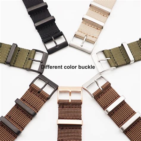 Juelong One Piece Nylon Watch Strap Mm Mm Brown Fabric Watch Band