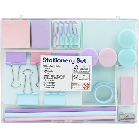 Brilliant Basics Stationery Set 28 Piece Multi Big W