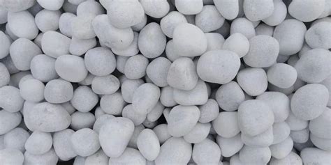 Tumbled White Polished Pebble Stones For Pavement At Rs 130 Kg In