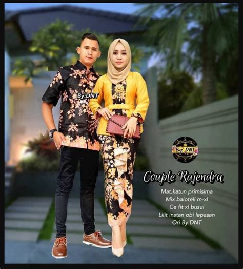 Batik Couple Model Terbaru 2020 Batik Couple Sarimbit Warna Kuning