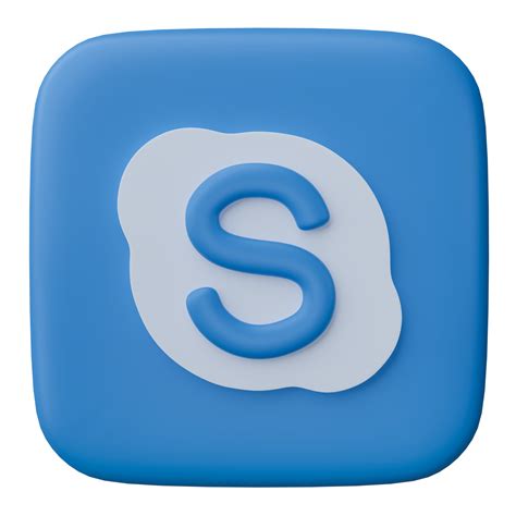 3D render, skype logo icon isolated on transparent background. 22488756 PNG