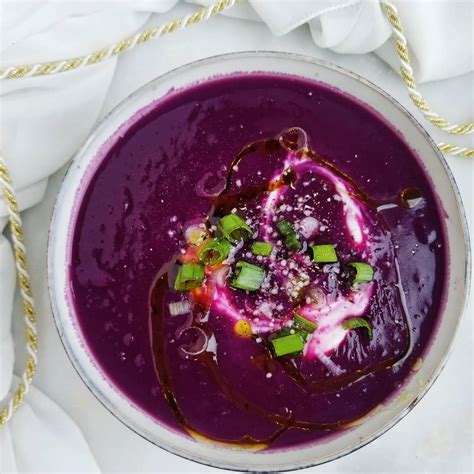 Purple Sweet Potato Soup with Bone Broth - The Hint of Rosemary