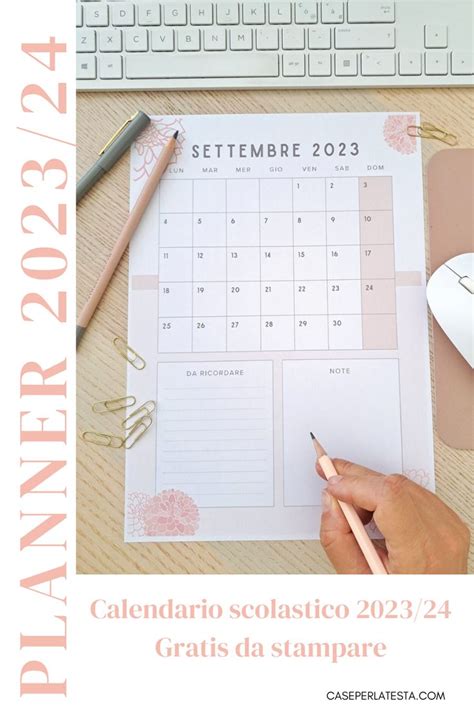 Planner 2023 2024 Scaricabile In PDF Da Stampare Caseperlatesta