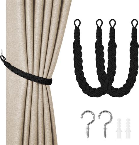 Hotut Natural Cotton Rope Curtain Tiebacks Pcs Curtain Tiebacks