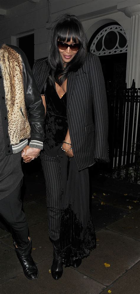 Naomi Campbell Nip Slip Leaving Madonnas Party In London