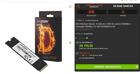 Terabyte On Twitter OFERTA SSD Hikvision Desire 512GB M 2 SATA