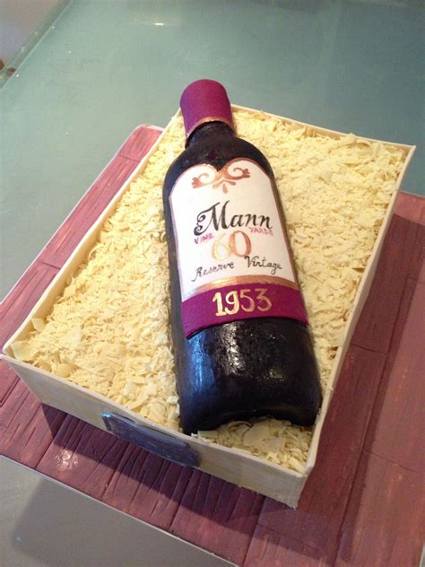 60th Birthday Wine Bottle Cake 60th Birthday Wine Birthday Wine