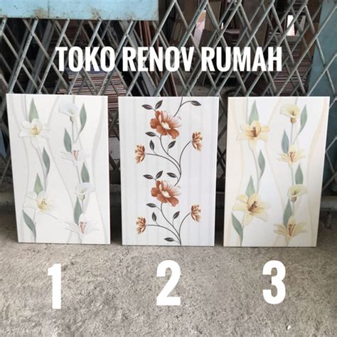 Detail Gambar Keramik Dinding Dapur Motif Bunga Koleksi Nomer