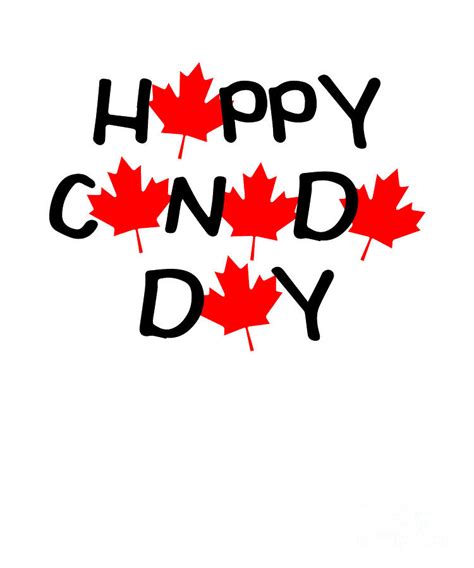 Happy Canada Day Maple Leaf Letters Digital Art by Mike G | Pixels