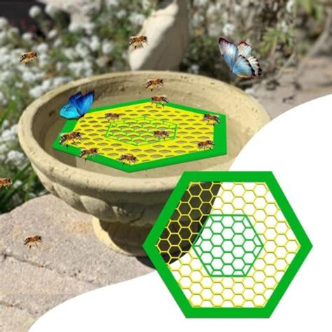 Thirsty Pollinators 3d Printed Floating Bee Island Plastic Bee Bath For