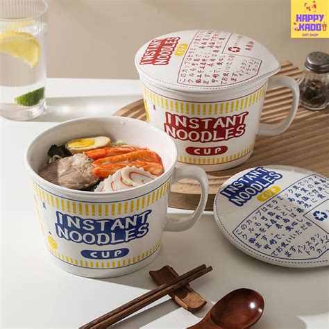 Jual Mangkok Mie Keramik Instant Noodles Lucu Mungil Hadiah Ulang Tahun