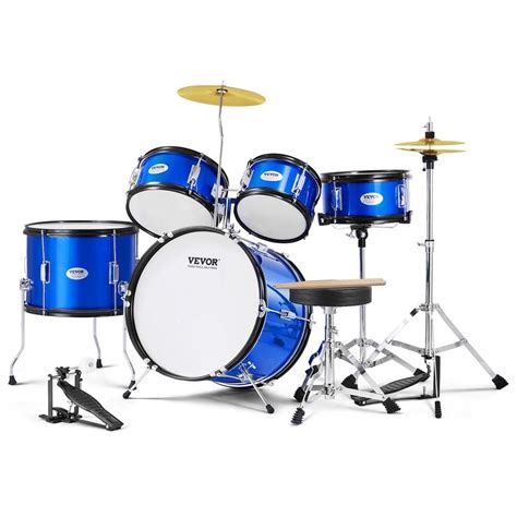 Vevor Kids Drum Set 16 In Beginner Full Drum Set With Bass Toms Snare