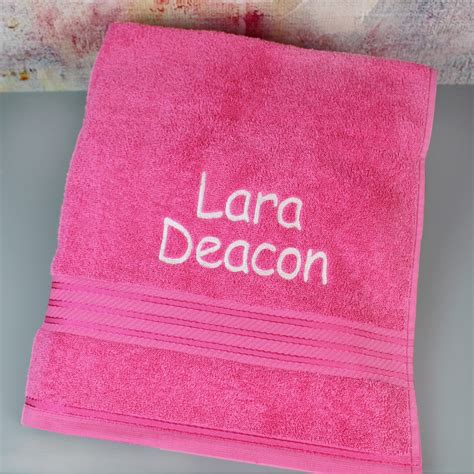 Personalised Girls Pink Swimming Towel Teddyt S