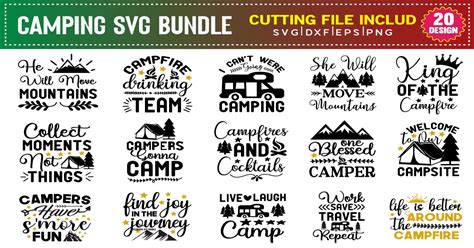 Camping Svg Bundle Bundle · Creative Fabrica