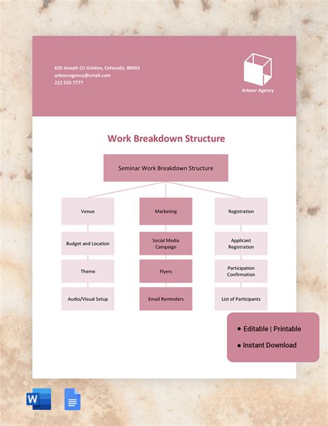 Work Breakdown Structure Templates in Word - FREE Download | Template.net