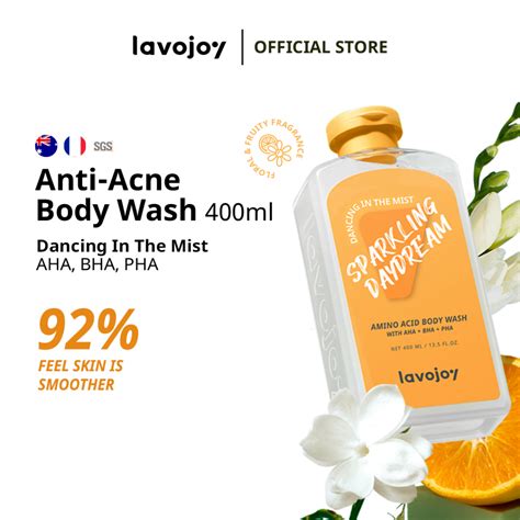 Lvj Lavojoy Anti Acne Body Wash Dancing In The Mist Ml Shopee